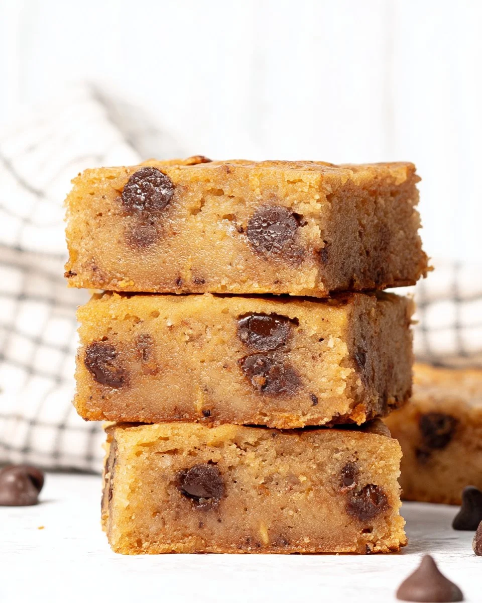 Delicious Banana Chocolate Chip Bars fresh out of the oven