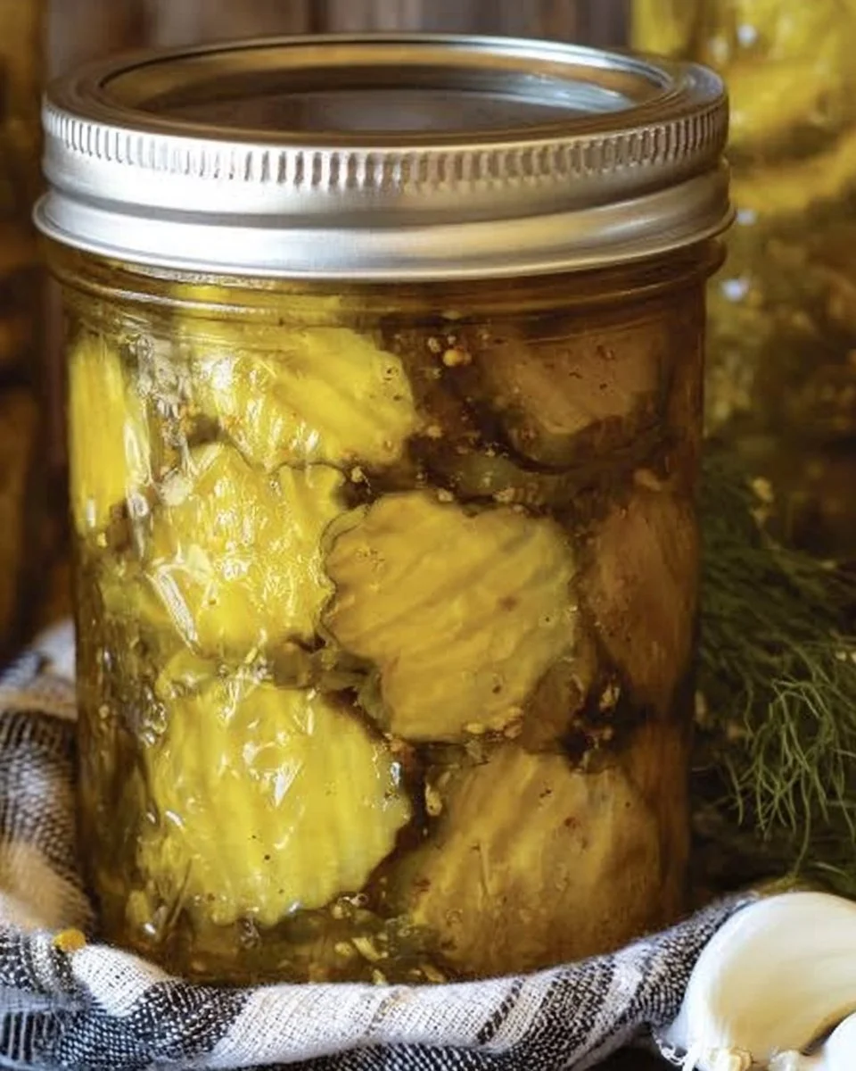 Jar of canned dill pickle slices ready to enhance your meals