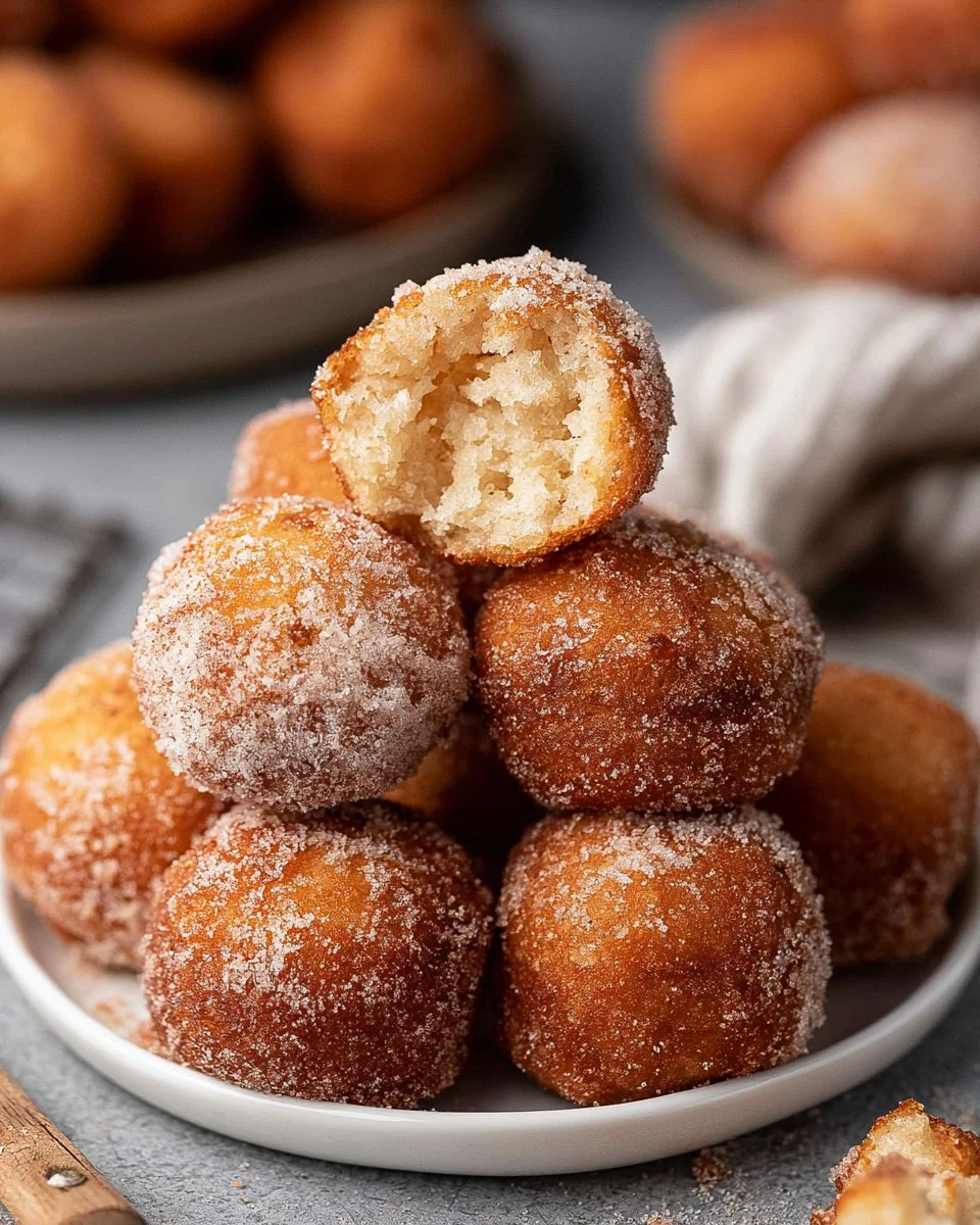 Delicious homemade donut holes ready to enjoy